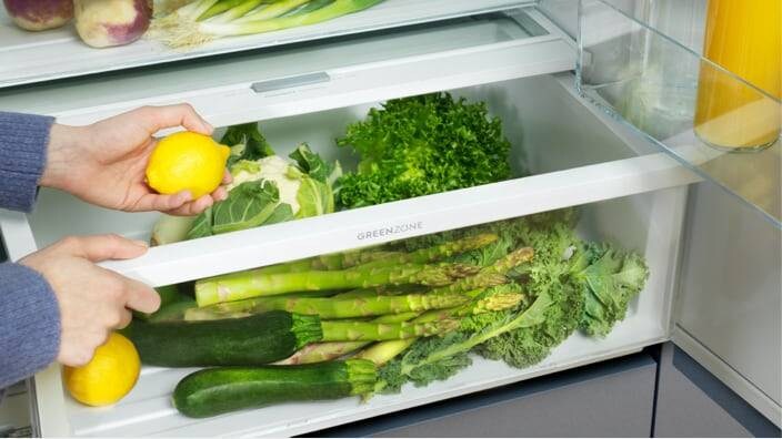 Veggies in fridge drawer