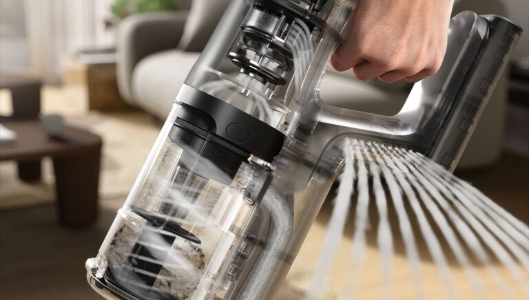 Close up image of a cordless cleaner.