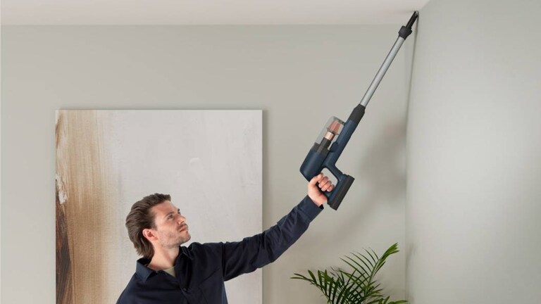 Vacuuming wall