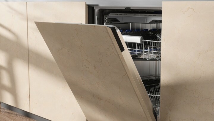 Open dishwasher